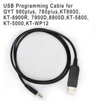 USB Programming Cable for QYT KT-8900 KT-9900 KT-WP12 KT-8900R KT-8900D KT-7900D KT-5800 KT-5000 980Plus 780Plus Mobile Radio