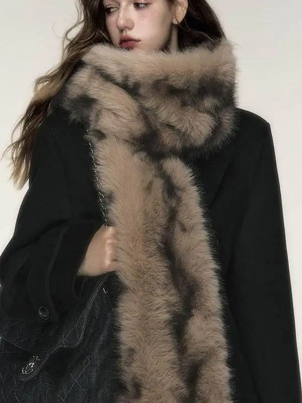 Echarpe-coreenne-epaissie-a-imprime-leopard-pour-femme-tendance-hiver-polyvalente-double-face-longue-rectangulaire-chaude-cache-cou