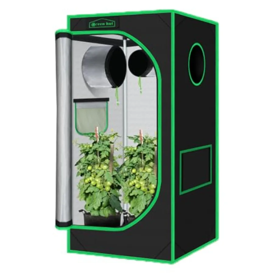 

Гроутент для гидропоники 24x24x48 дюймов (600D Mylar) с окном для наблюдения, съемным поддоном и сумкой для инструментов для выращивания растений в помещении