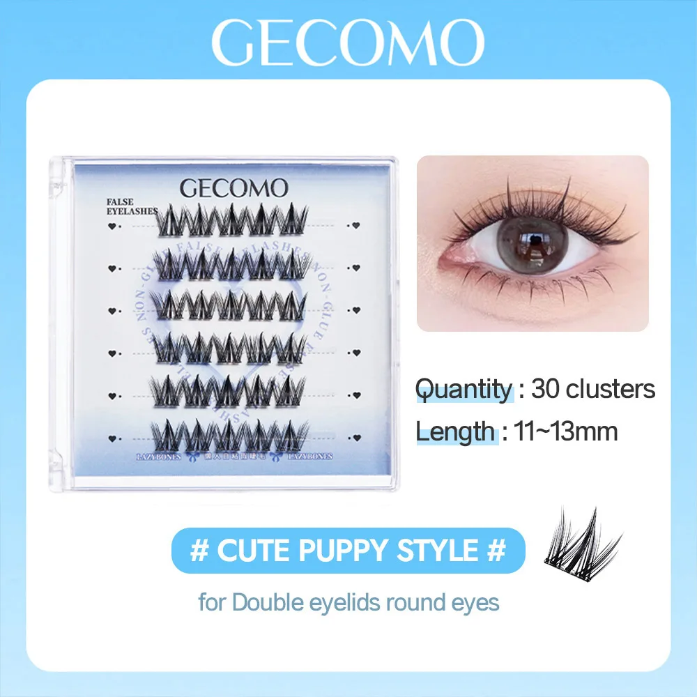 6 Rows of Single Cluster Glue-free False Eyelashes Naturally Enlarge the Eyes Suitable for a Variety of Occasions