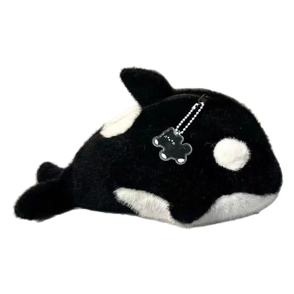 

Funny Plush Pen Bag Killer Whale Large Capacity Pencil Case Stationery Bag Students