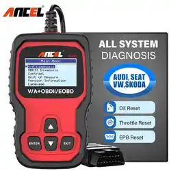 Ancel VD500 Automotive OBD2 Scanner For VW/Audi VAG Skoda Full System Code Reader ABS EPB Oil Reset Car Scanner Diagnostic Tools