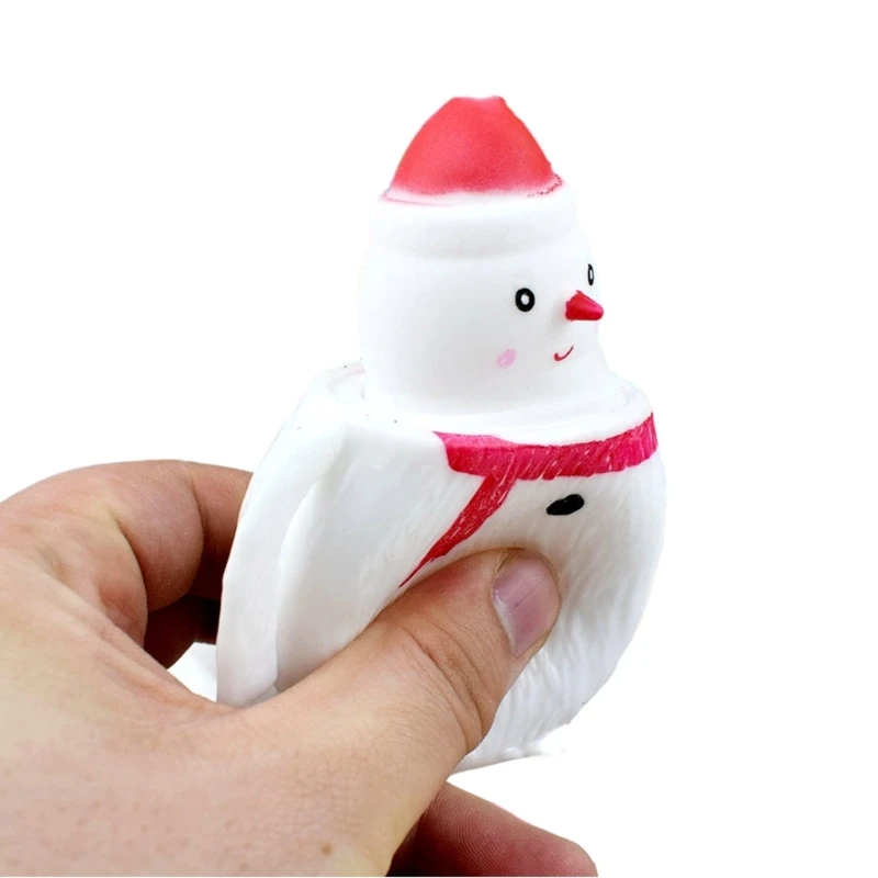 

TPR Snowman/Santa Stress Reliever JumpingOut Squeezable Fidgets Toy for Autisms