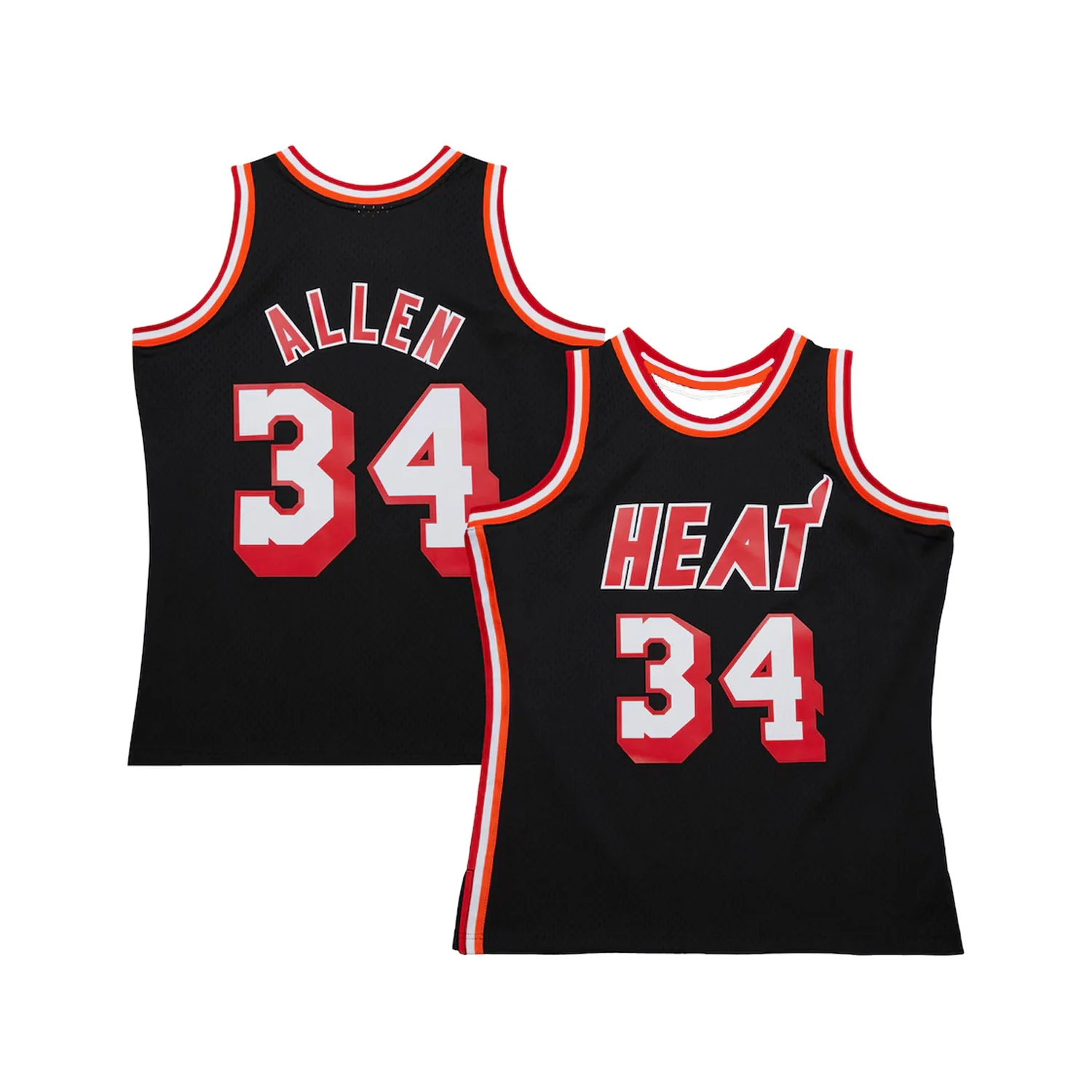 MN Ray Allen A Three-point Tie 2012-13 NBA Final Heat All-T 3P Champion Classics Jersey-Black 34 Printed Quick-drying Men's Tops