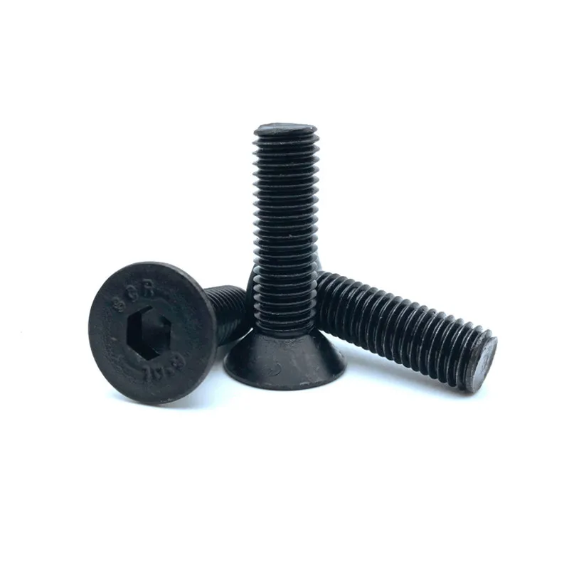 5-50pcs M2 M2.5 M3 M4 M5 M6 M8 304 A2 Stainless Steel Black grade 10.9 Hexagon Hex Socket Head Flat Countersunk Allen Bolt Screw