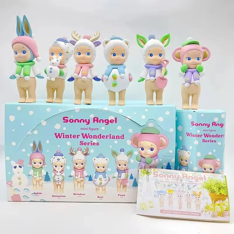 Sonny Angel Winter Dream Series Hand-Operated Blind Box Car Decoration Surprise Box Action Figure Childrens Christmas Gift Doll