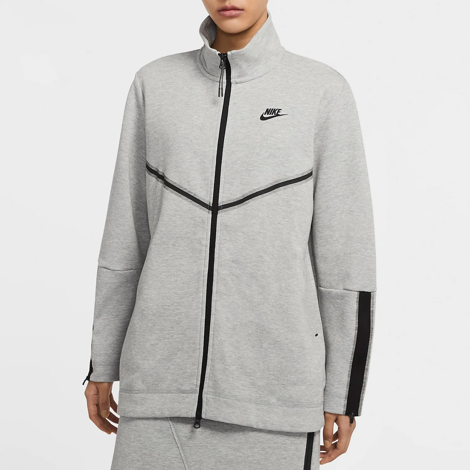 

Оригинальная женская повседневная куртка Nike NSWTECHFLEECE с молнией по всей длине и открытым верхом CW4297-063