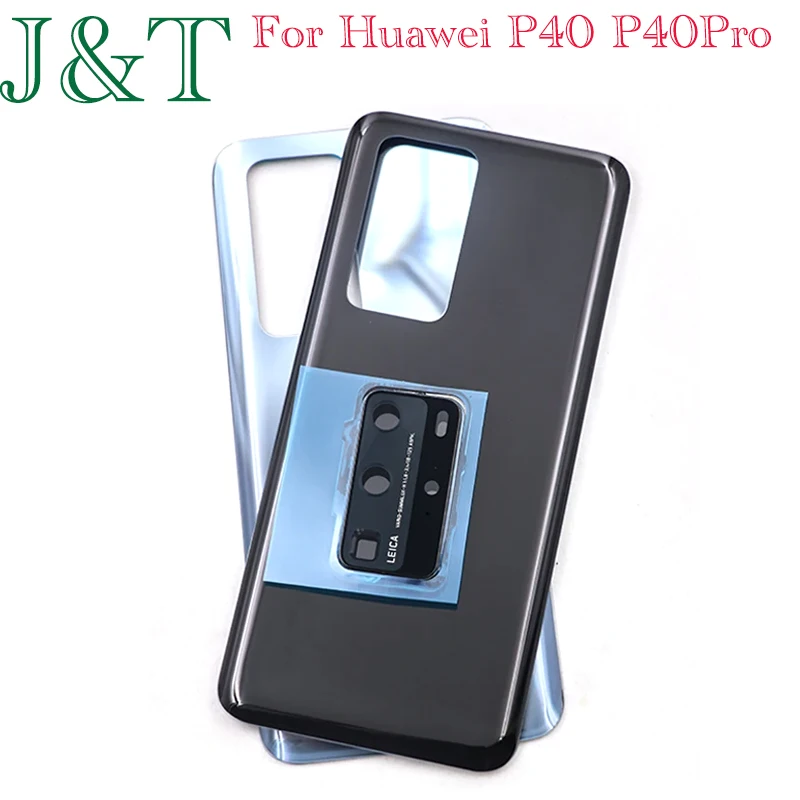 For Huawei P40 P40Pro Battery Back Cover 3D Glass Panel Rear Door For Huawei P40 Pro Housing Case + Camera Frame Lens Replace