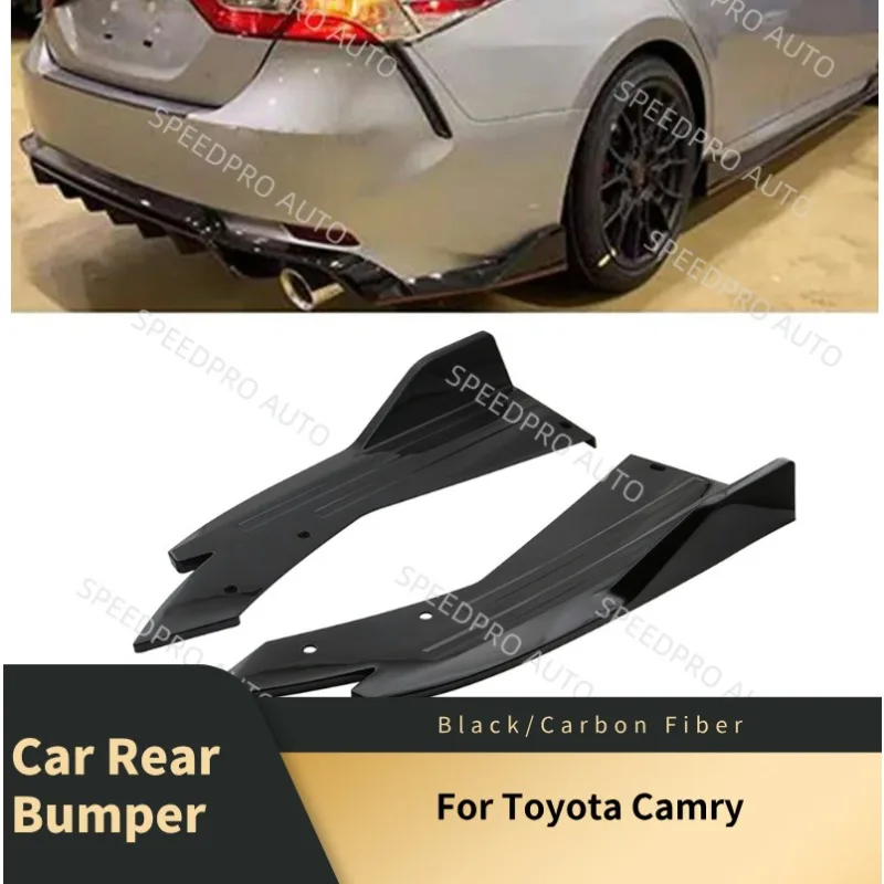 

Rear Bumper Spoiler Lips For T0yota Camry Splitter Diffuser Scratch Protector Trims Side Skirt Extension Body Kit Black