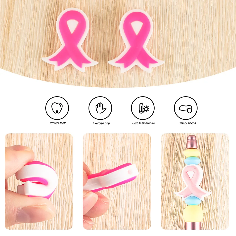 10Pcs Ribbon Shape Focal Beads Used For Beaded Pen Keychain Bracelet DIY Jewelry Handmade Accessories