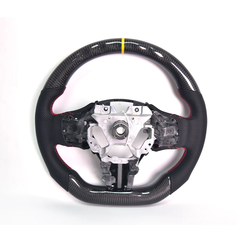 Suitable for Infiniti Q50 Modified Forged Carbon Fiber Steering Wheel Assembly Suede Perforated Leather Customized Upgrade