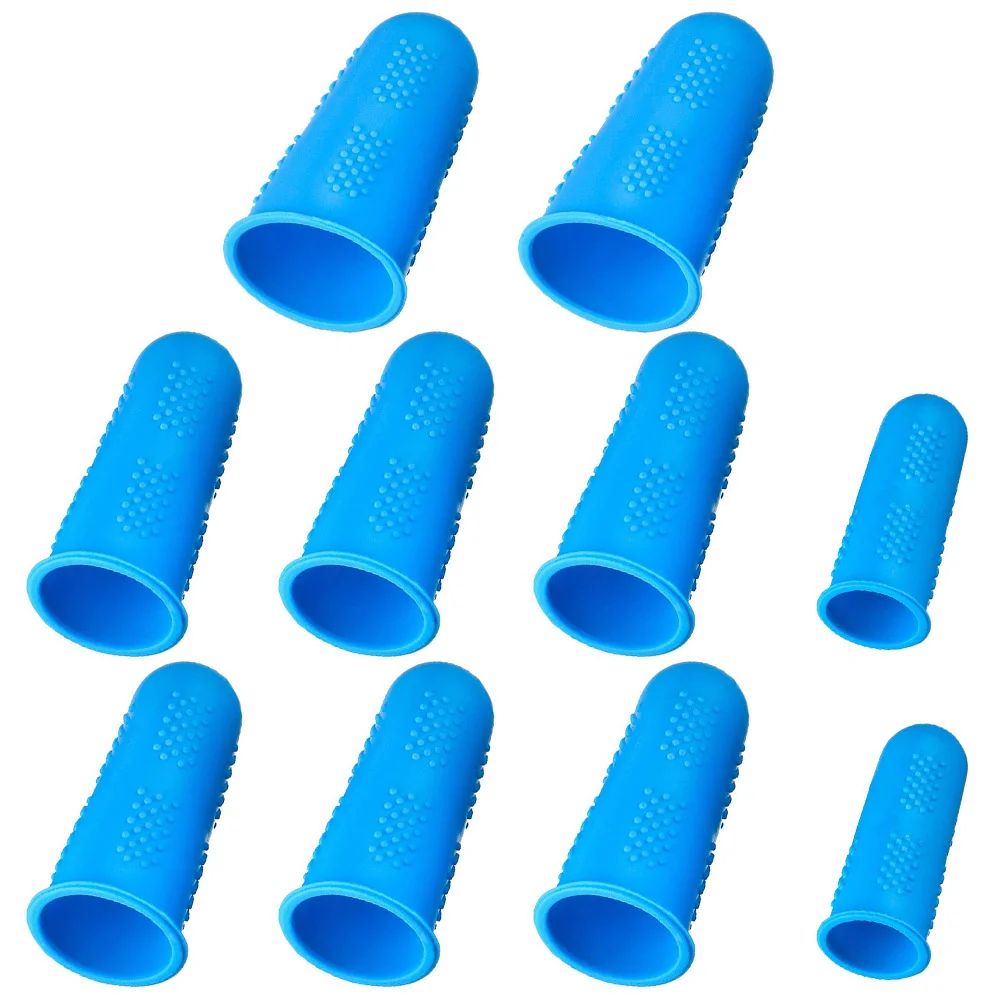 10-delige vingerbedjes siliconen beschermer antislip afdekkappen thermische isolatiemouwen