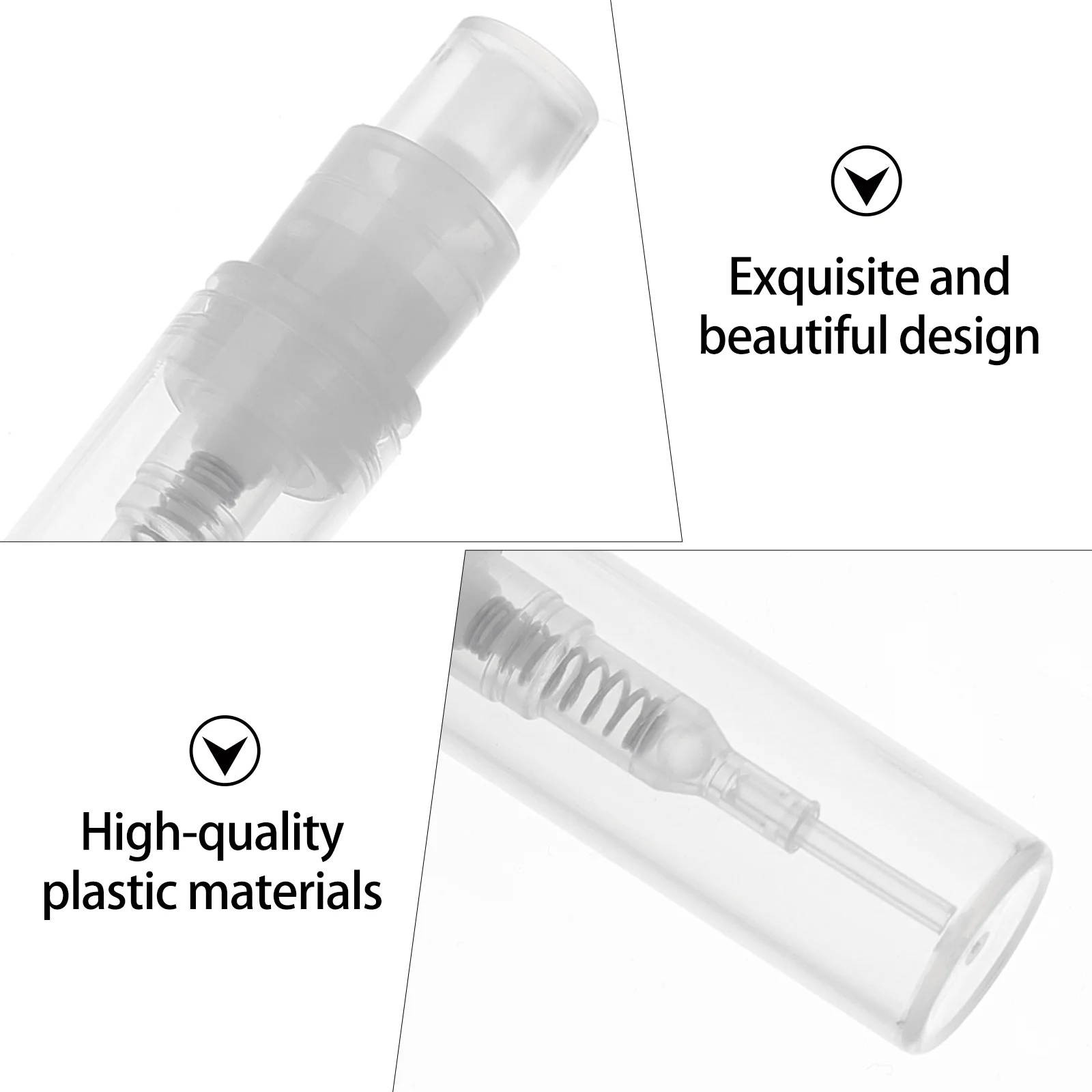 30 Pcs Mini Spray Bottles Perfume Atomizer Plastic Container Glass Empty Transparent Travel