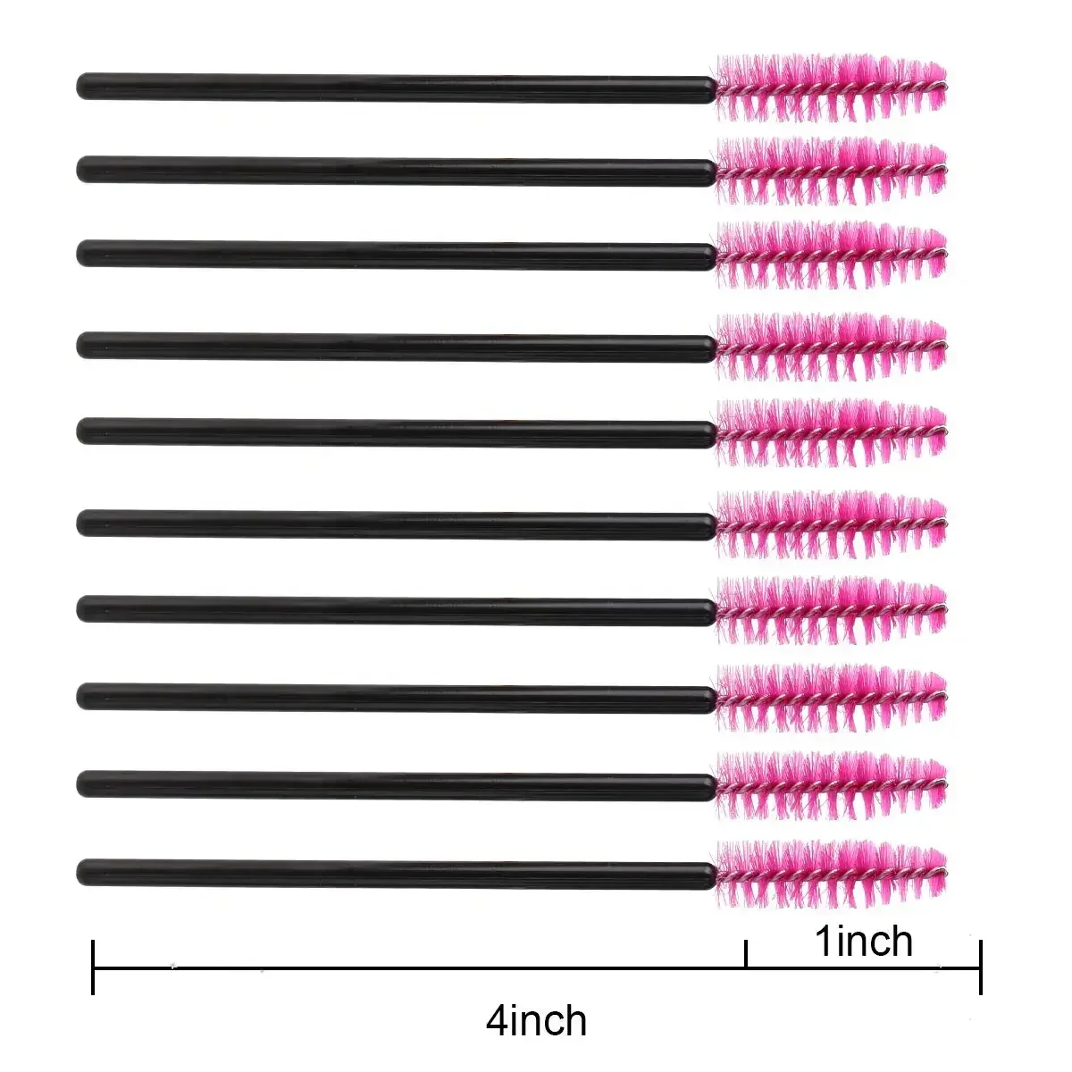 100 pçs descartável micro extensão de cílios kit de maquiagem escova de cílios rímel varinhas aplicador spoolers sobrancelha pente escovas cílios