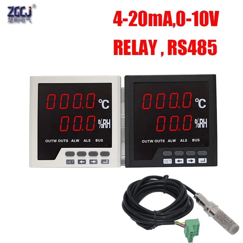 Temperatura i regulator wilgotności 4-20mA 0-10V RS485 wyjście powietrza temp. I miernik wilgotności z sondą