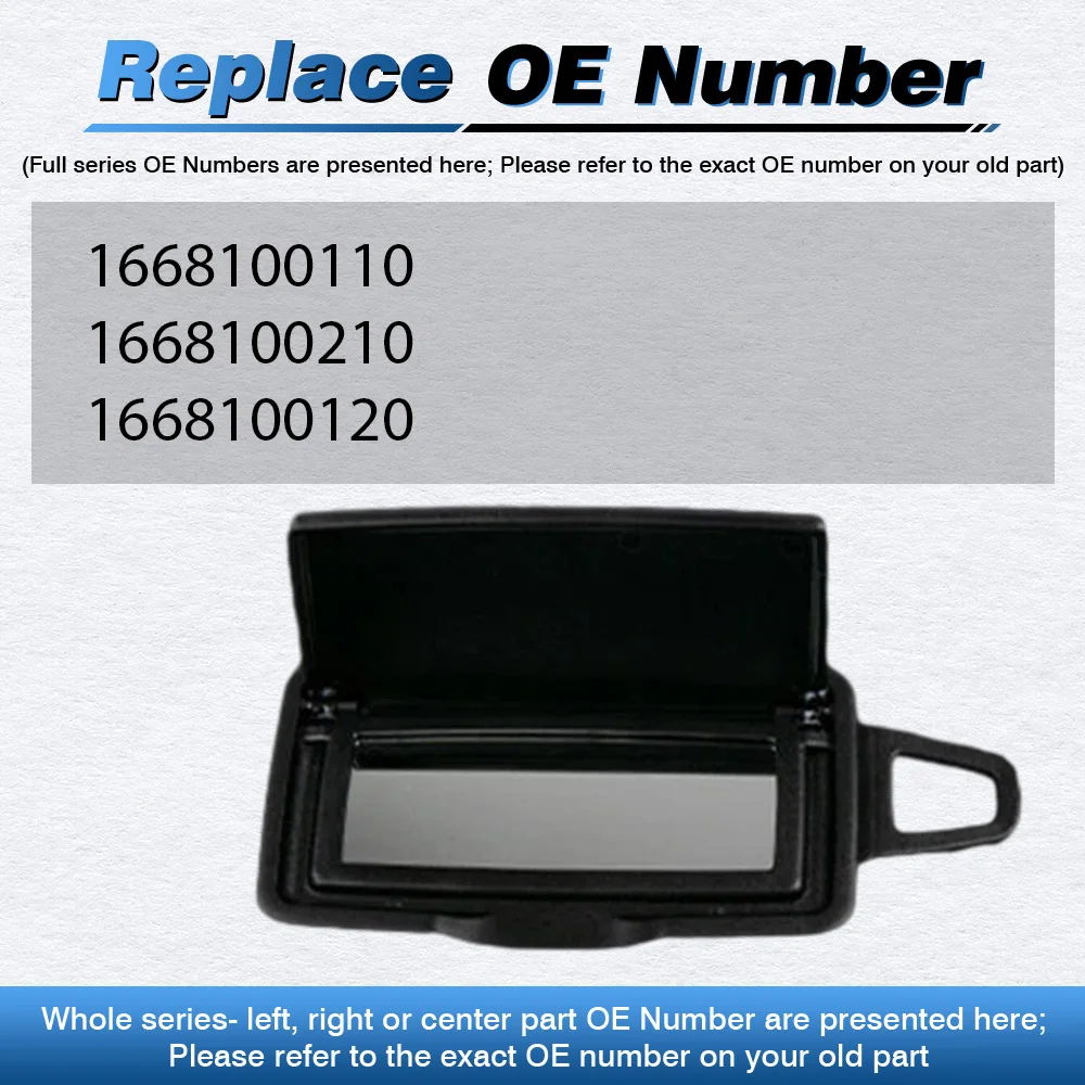 Car Left/Right Sunshade Sun Visor Makeup Cosmetic Mirror Glass  For Mercedes-Benz GL ML GLE GLS W166 W292 1668100110, 1668100210