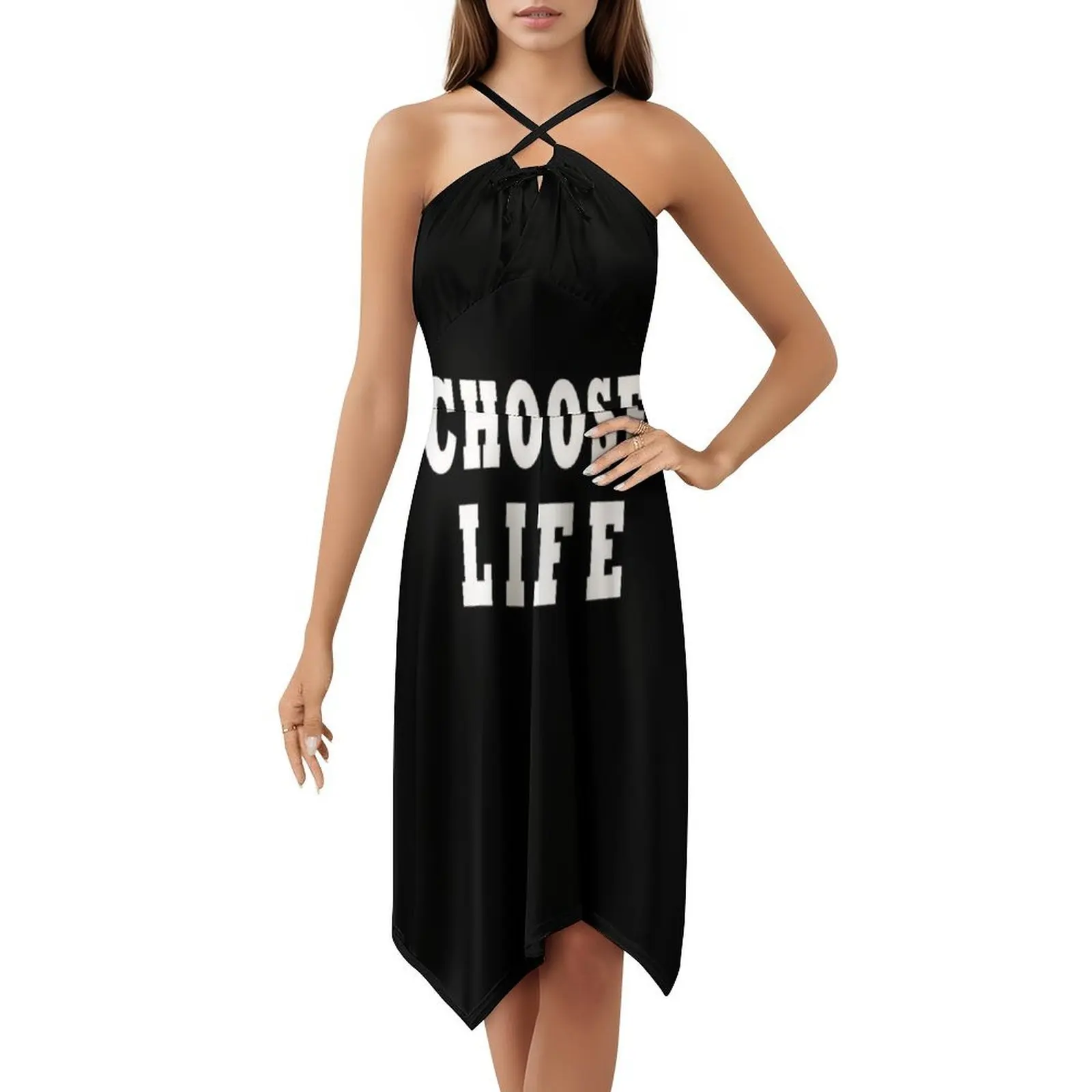 Choose Life レディース エレガント パーティー ドレス A ライン ドレス ショート/ロング/ノースリーブ オプション Choose Life Choose Life Mtv Wham George