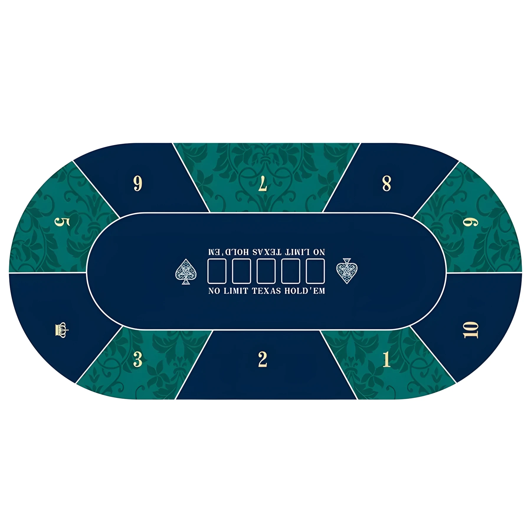 120-×-60-センチメートルラウンドテキサスホールデムテーブルマットマルチプレイヤーポーカーテーブルマットサイレントノンスリップパーティーエンターテイメントアクセサリー