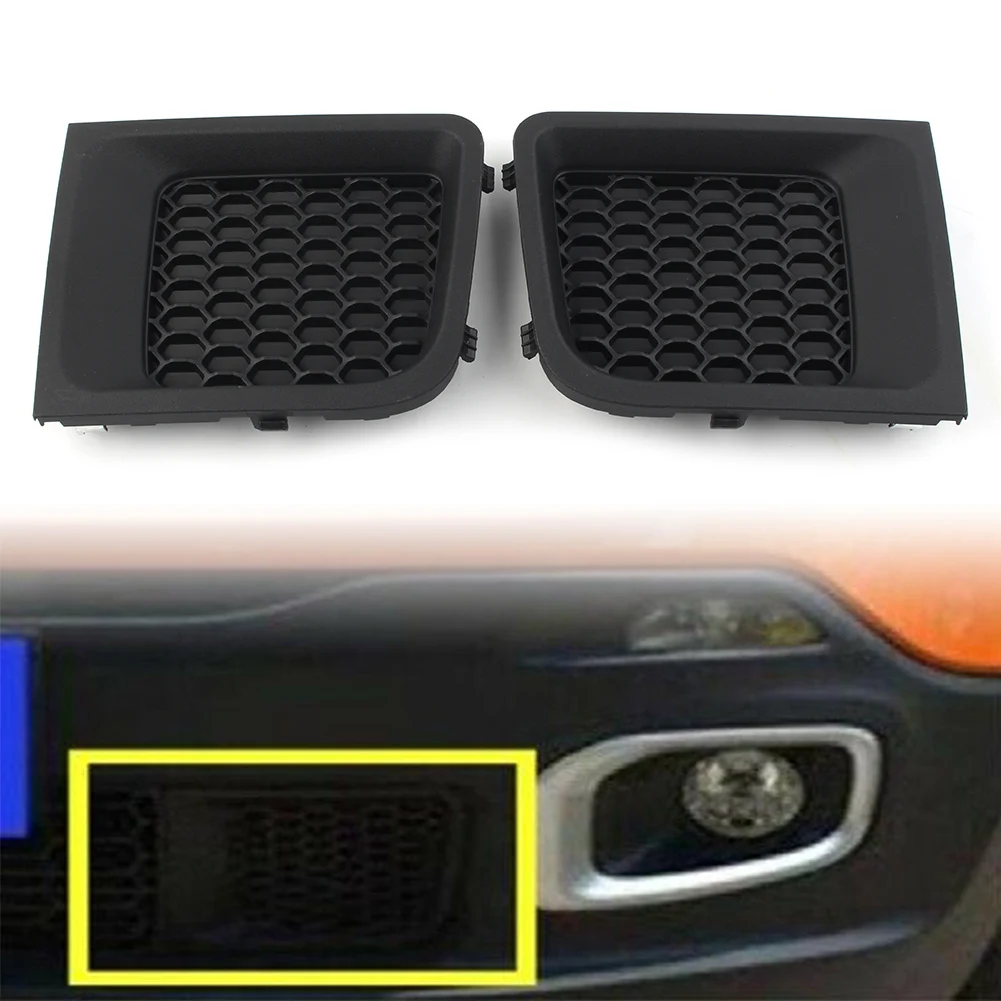 1 Pair Car Front Lower Bumper Grille Baffle Black ABS Grill Bezel Replacement 5XB63LXHAA For Jeep Renegade 2015 2016 2017