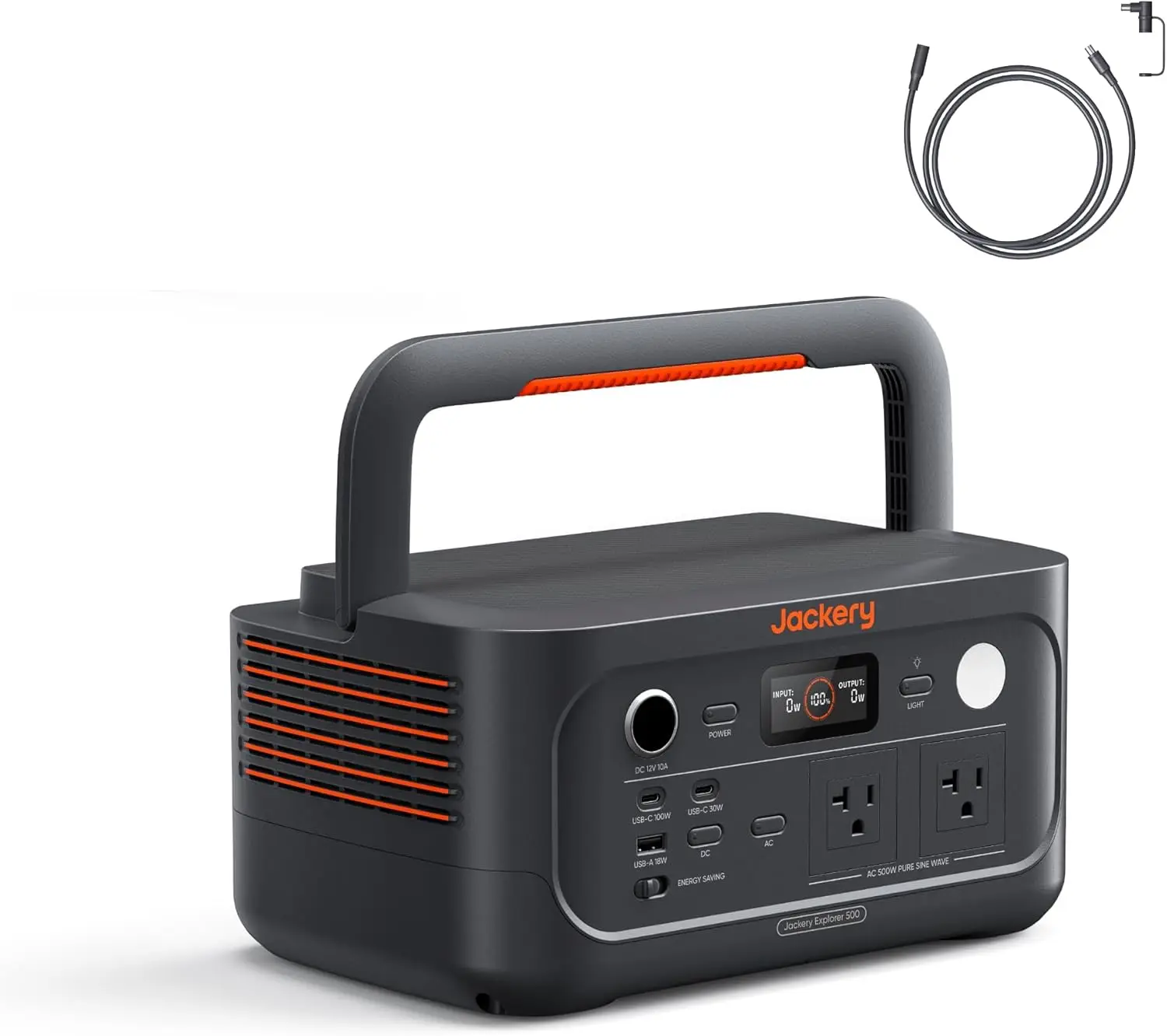 

Explorer 500 v2 Portable Power Station and 16.4 Ft Extension Cable, 512Wh LiFePO4 Battery, 500W AC (1000W Surge), Solar Generato