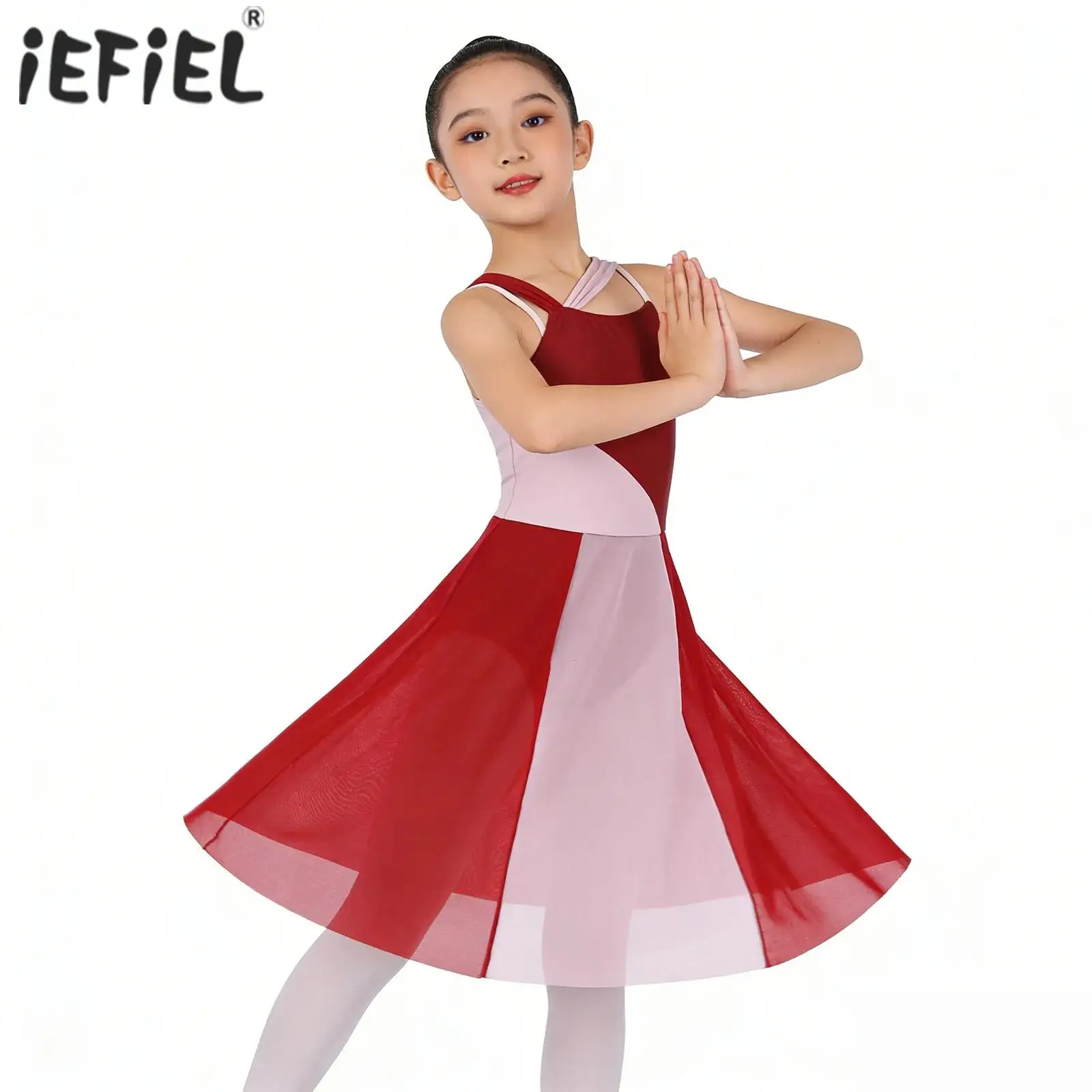 

Kids Girls Artistic Gymnastics Ballet Jersey Lyrical Dance Leotard Dress Classical Contemporary Latin Dance Performance Costume