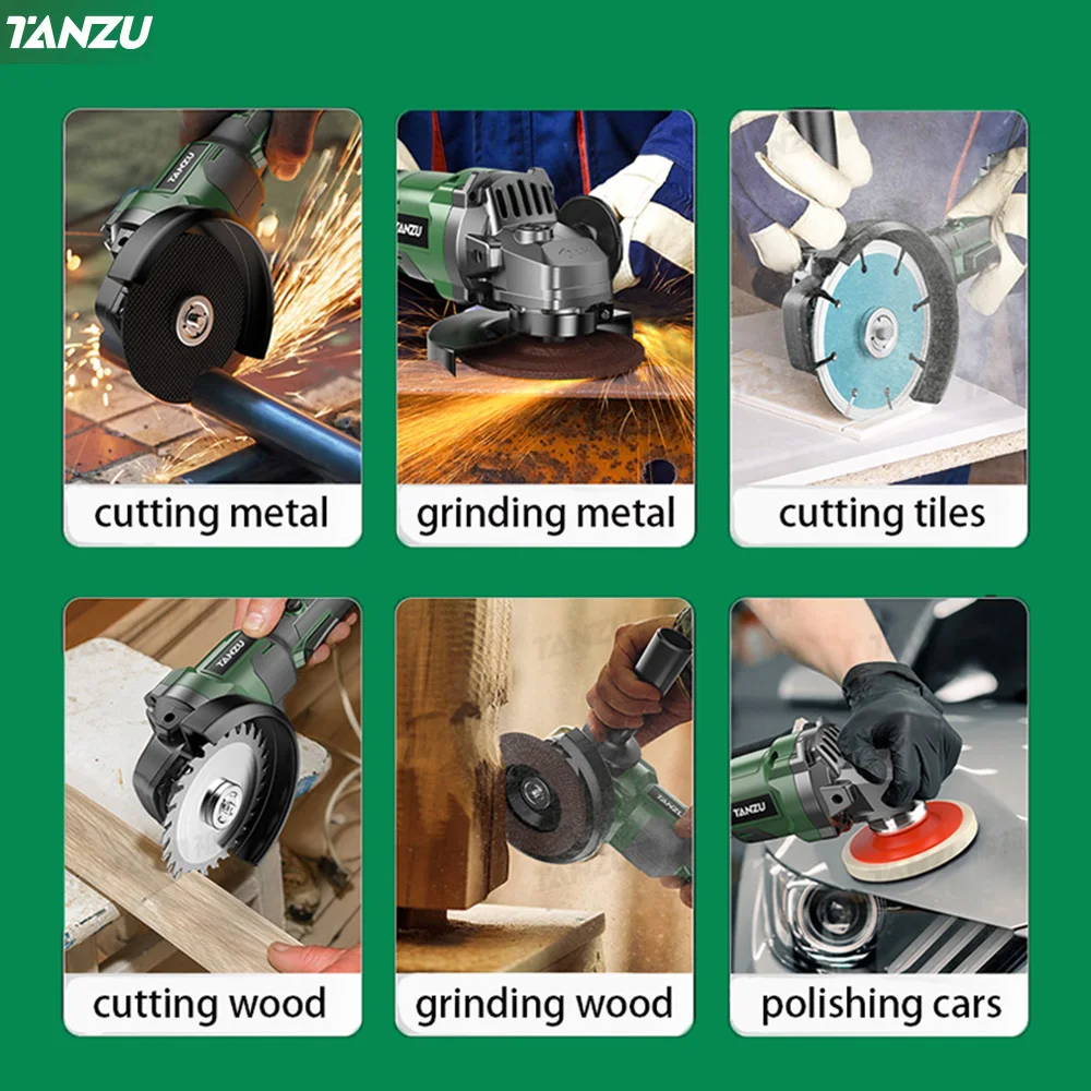 Brushless Angle Grinder com Bateria, Mini Cordless Polishing Machine, Diamond Cutting Machine, Electric Power Tool, 4 