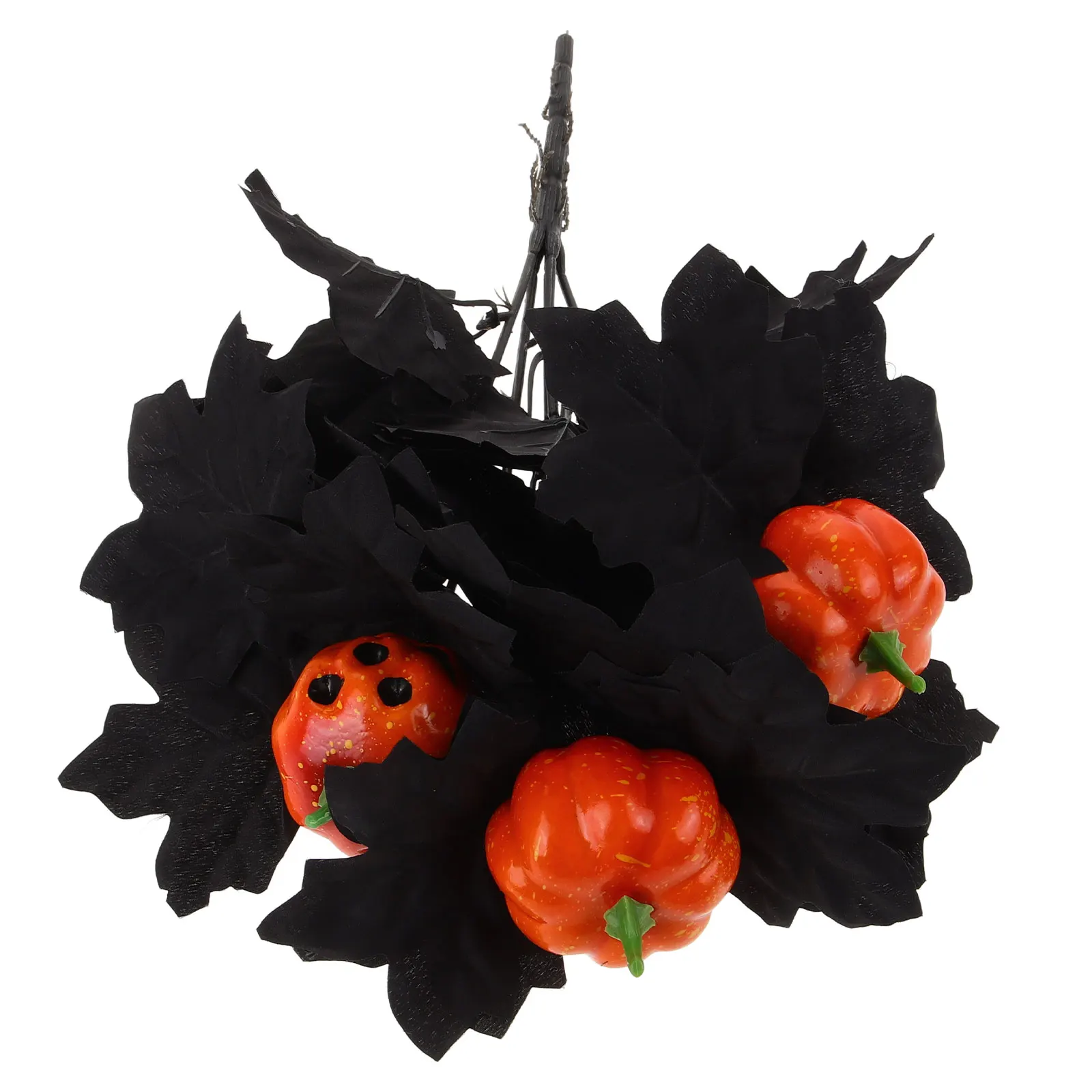 

BlackPumpkin Maple Leaf Adorn Halloween Decor Artificial Picks Decor Faux Branch Leaves Stems Silk Plastic Fake Maple Leaves