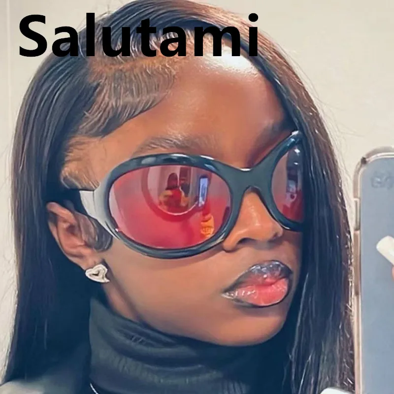 Einzigartige gelbe Y2K-Sonnenbrille für Damen, neue Mode, Oversize-Schild-Sonnenbrille, Herrenmode, coole Hip-Hop-Sonnenbrille, Damen, Fahren – Detail 2