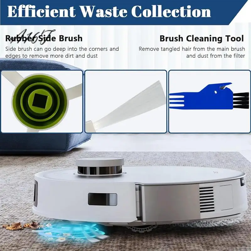 

A16F-For Ecovacs DEEBOT T20 Omni / T20e Omni / T20 Pro Omni / T20 Max Main Side Brush Hepa Filter Mop Cloth Dust Bags