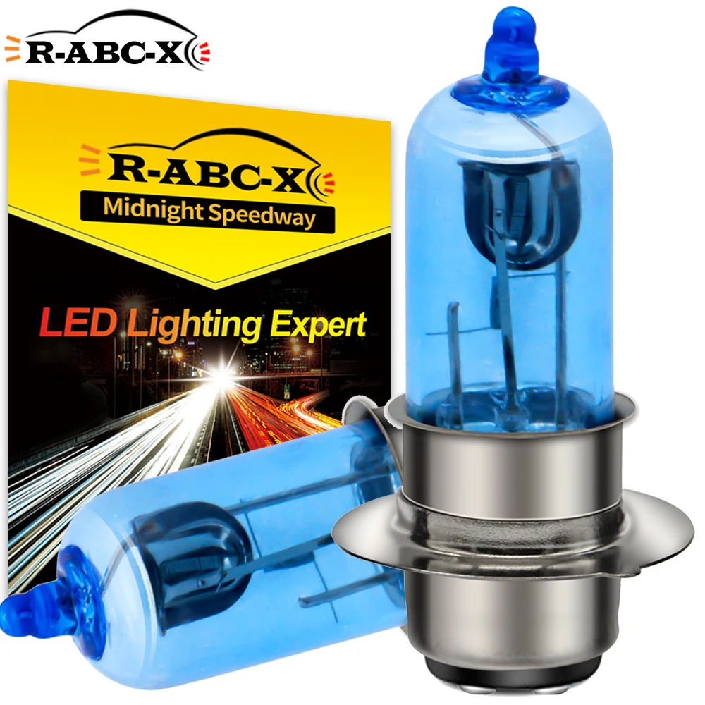 Lâmpada halógena h6m p15d-25-1 12v 35w, farol de motocicleta, lâmpada frontal, feixe alto e baixo, 600lm, para scooter retrô, ciclomotor, 2 peças