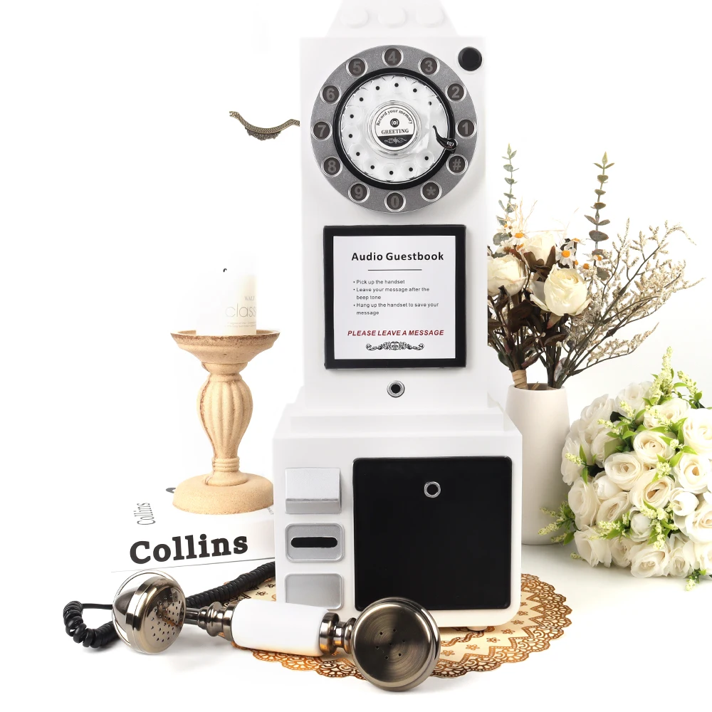 Lodon Telephone Booth Wedding Audio Guest Book Audio Recorder  Capture Memories Lens for Unforgettable Moments at Your Special