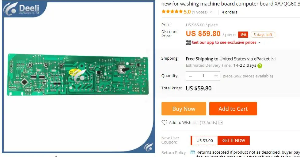 Good for galanz washing machine board computer board XQG70-A8 GDW70A8 XA7QG60.3-8 motherboard