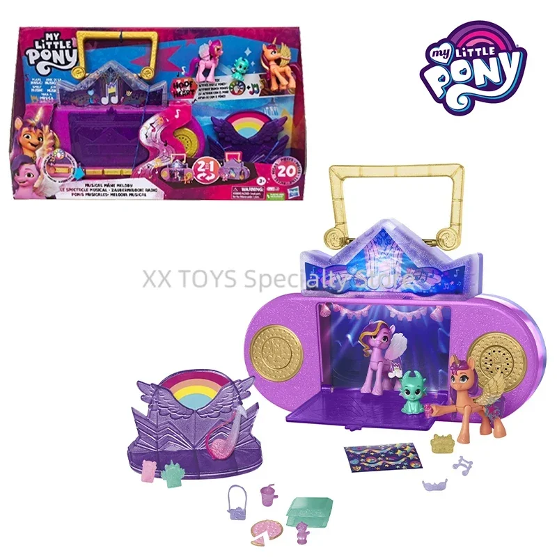 Hasbro My Little Pony Toys Make Your Mark Musical Mane Melody Shining Stage Set Light-up Pony with Music Girls Play House Toys