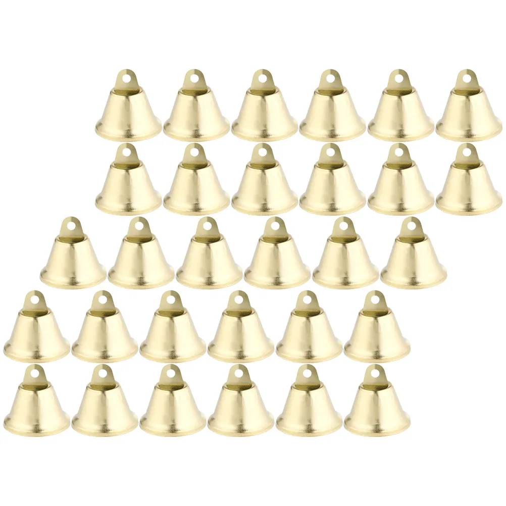 

200pcs Golden Bell Decoration 16mm DIY Christmas nament Hanging Xmas Accessory Festival Vintage Exquisite Bell Charms Decorative