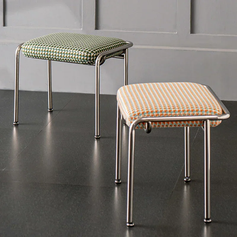 

Space Saving Step Stool Bistro Restaurant Ergonomic European Eldecrly Modern Office Foot Stool Indoor Camping Trendy Furniture