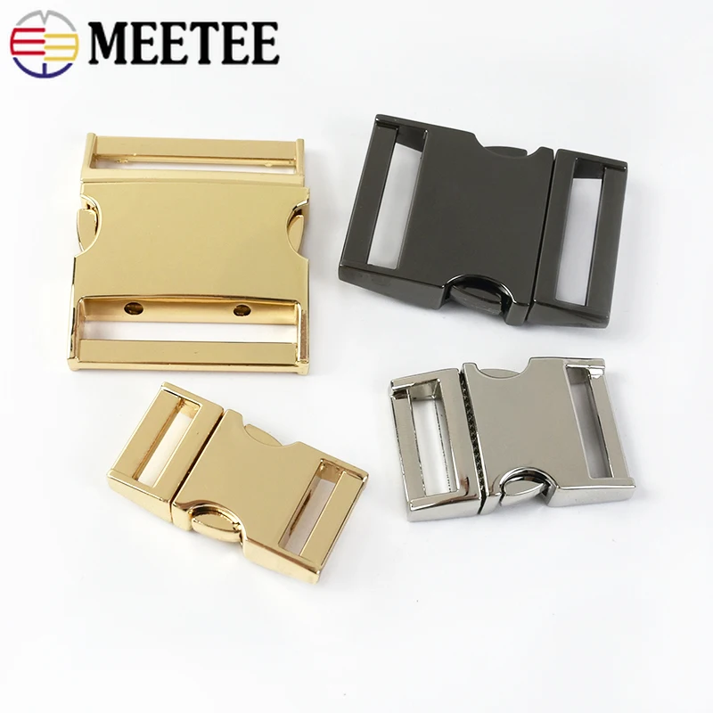 2 pezzi Meetee 16-38mm fibbie a sgancio in metallo zaino fibbia laterale rapida fettuccia esterna chiusura regolabile accessori Hardware fai da te