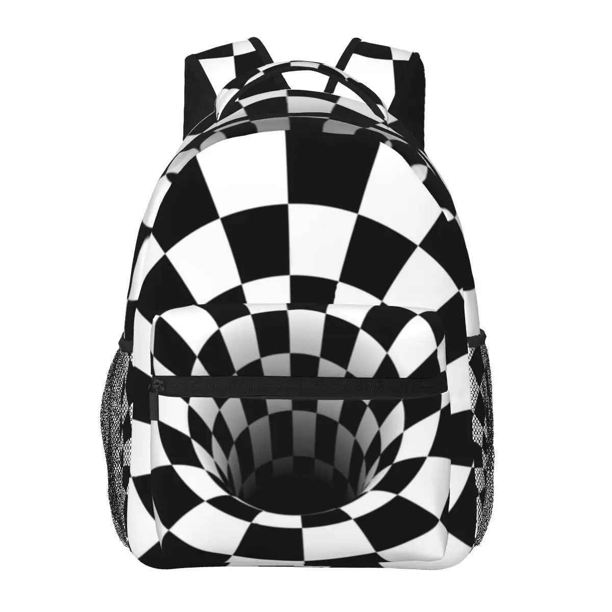 

Optical Illusion Black Hole Checkerboard Backpacks Boys Girls Bookbag Children School Bags Cartoon Kids Rucksack Shoulder Bag