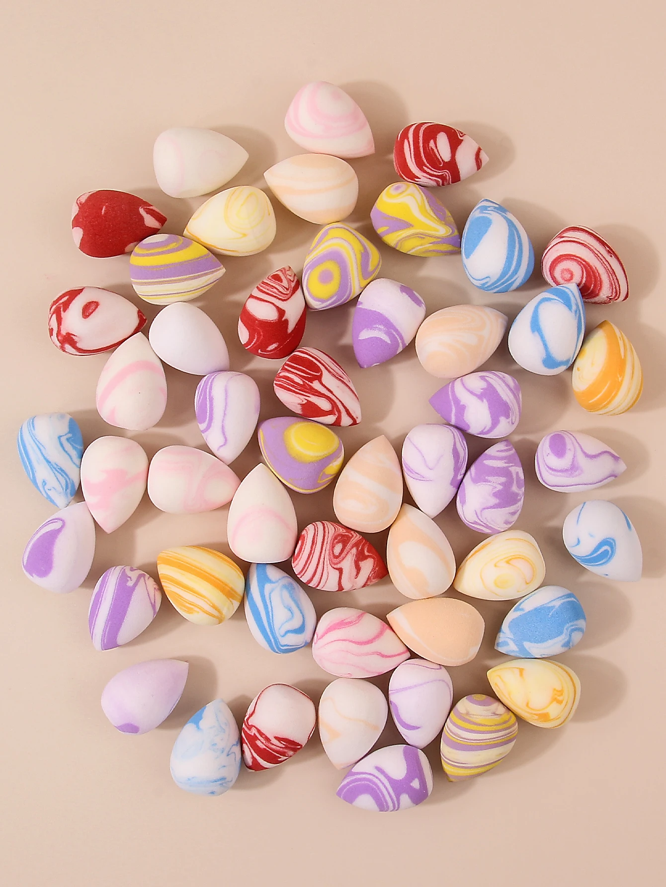 Esponjas de maquillaje de dulces, juego de mezcla de arcoíris para base y corrector, regalo de vacaciones para niñas, 10/20/25/50/100 Uds.