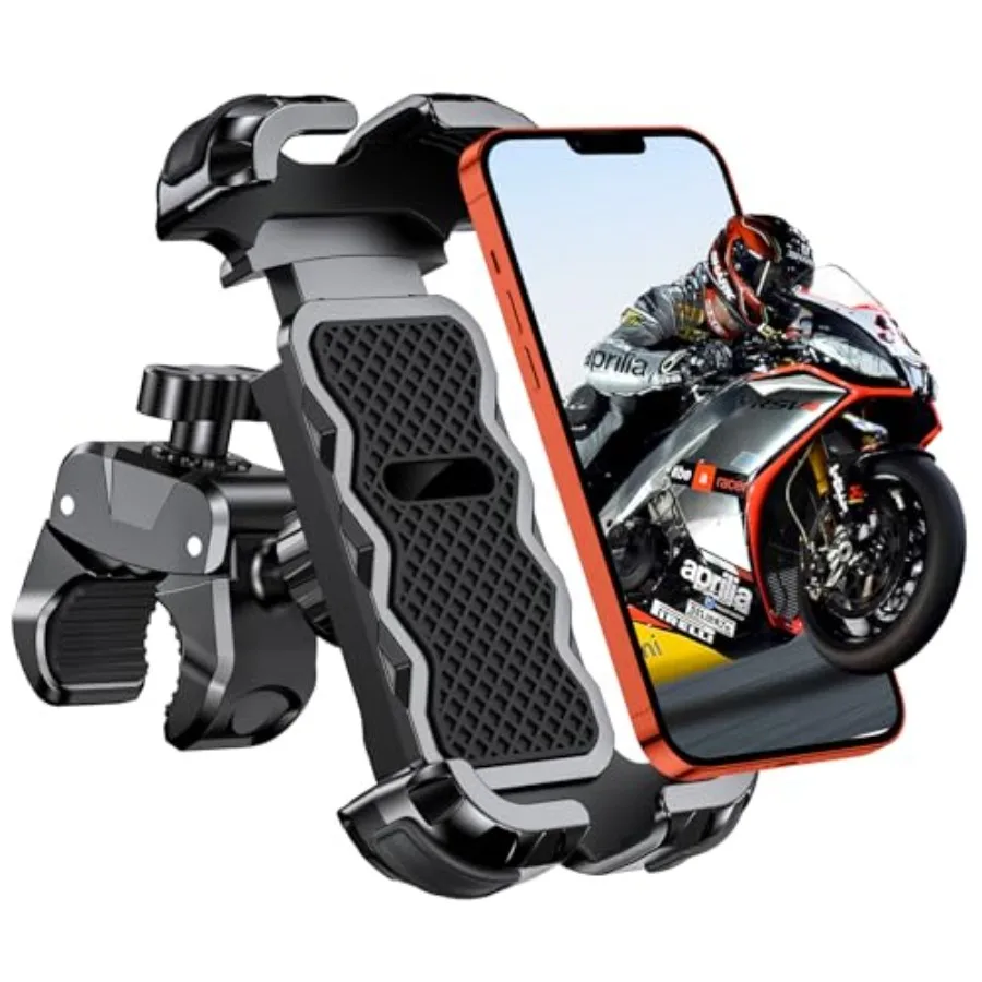 

Bike Phone Holder [1s Lock] 360 Rotatable Motorcycle Phone Mount for Handlebar Universal Compatibility with iPhone and S Phones