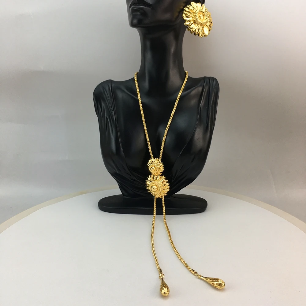 

EMMA Luxury Jewelry Set Italian Style Big Trendy Wedding Party Accessory for African Nigerian Women Fashionable Lady Mama