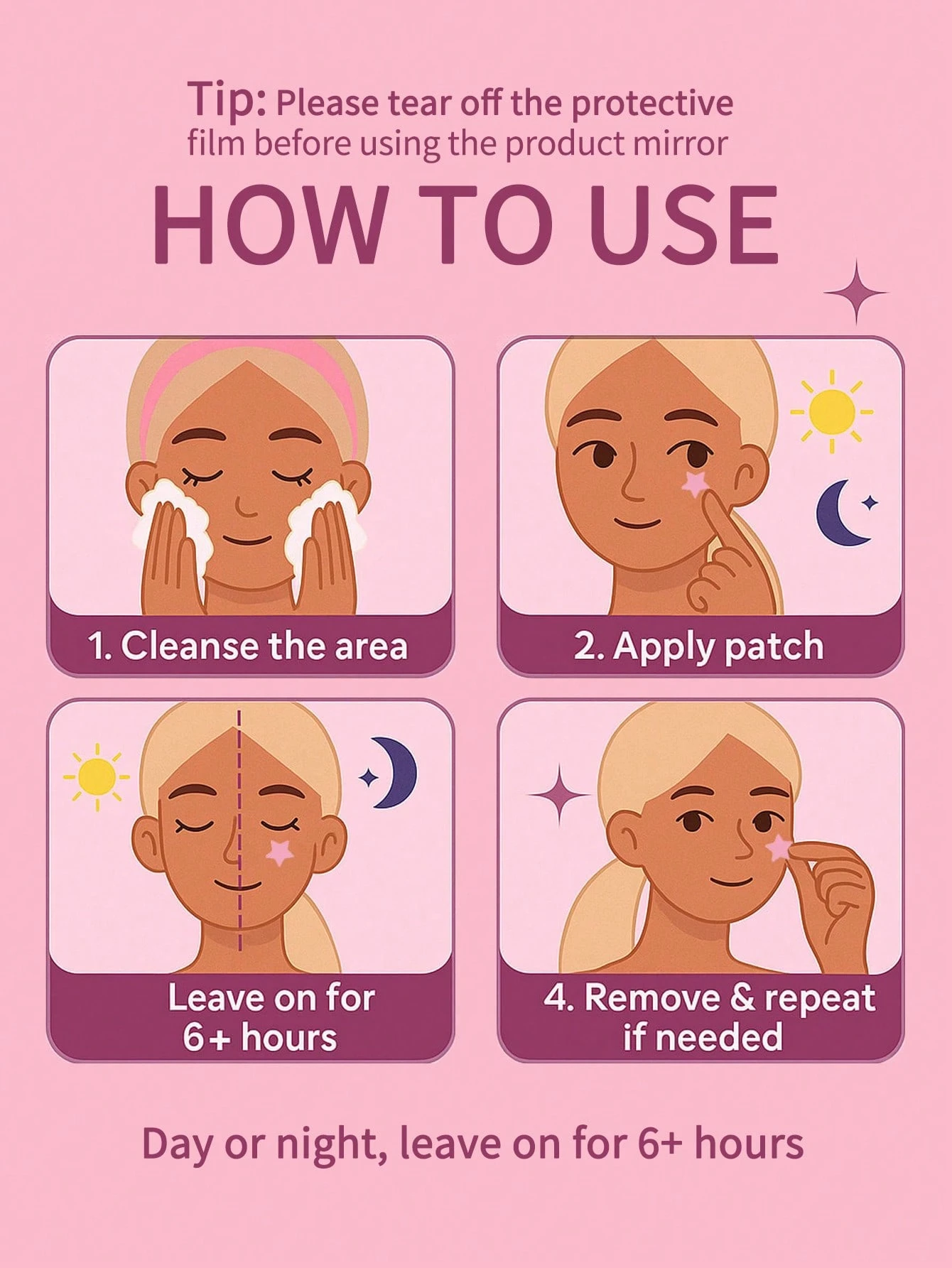 60/4 Cute Face Acne Patch Invisible Skin Care Pimple Acne Patches Anti-inflammatory Healing Absorbing Spot Sticker Covering Acne view 5