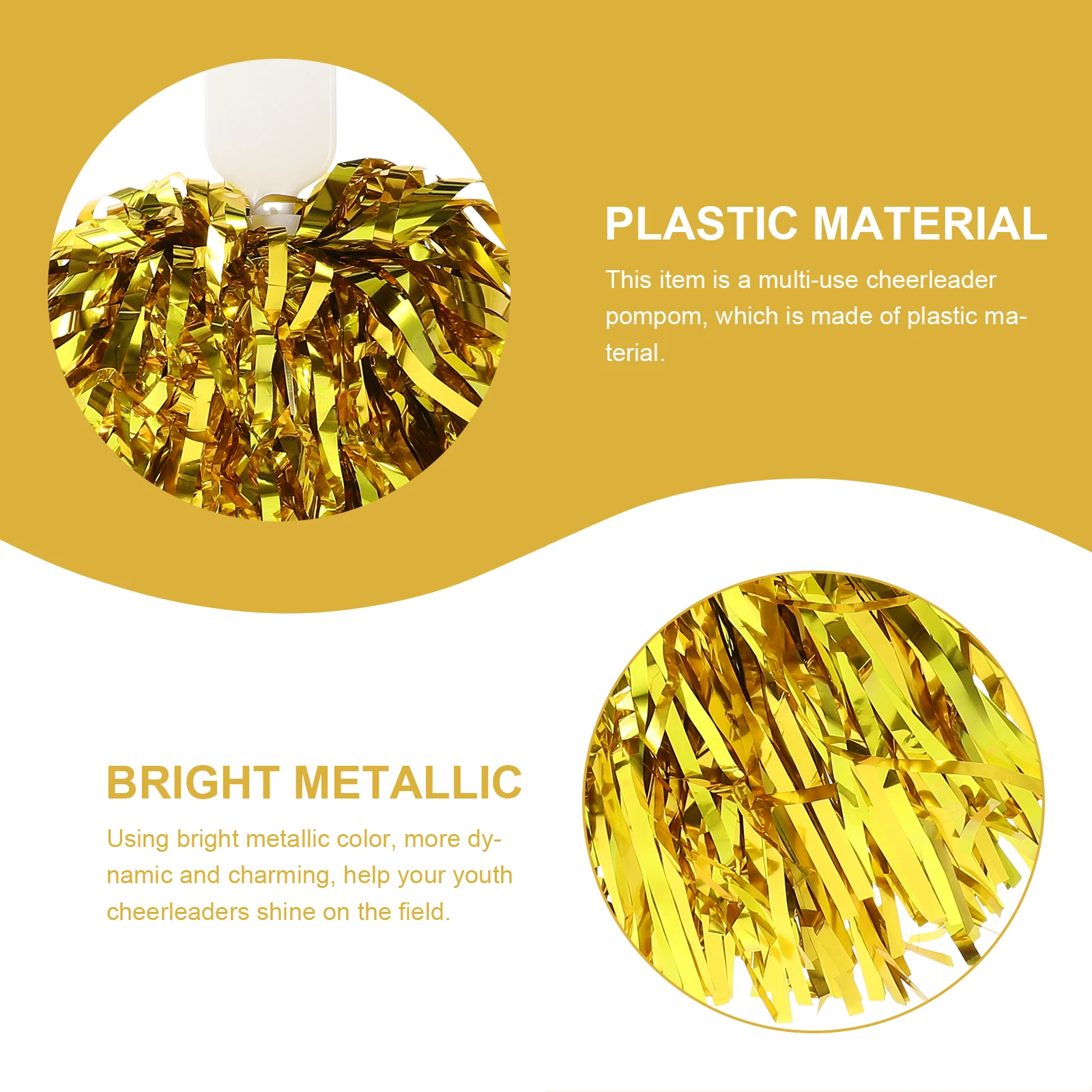 

12 шт., яркие металлические помпоны, ручные цветочные шарики для болельщиков, прочный многоразовый реквизит для спортивных встреч, танцев