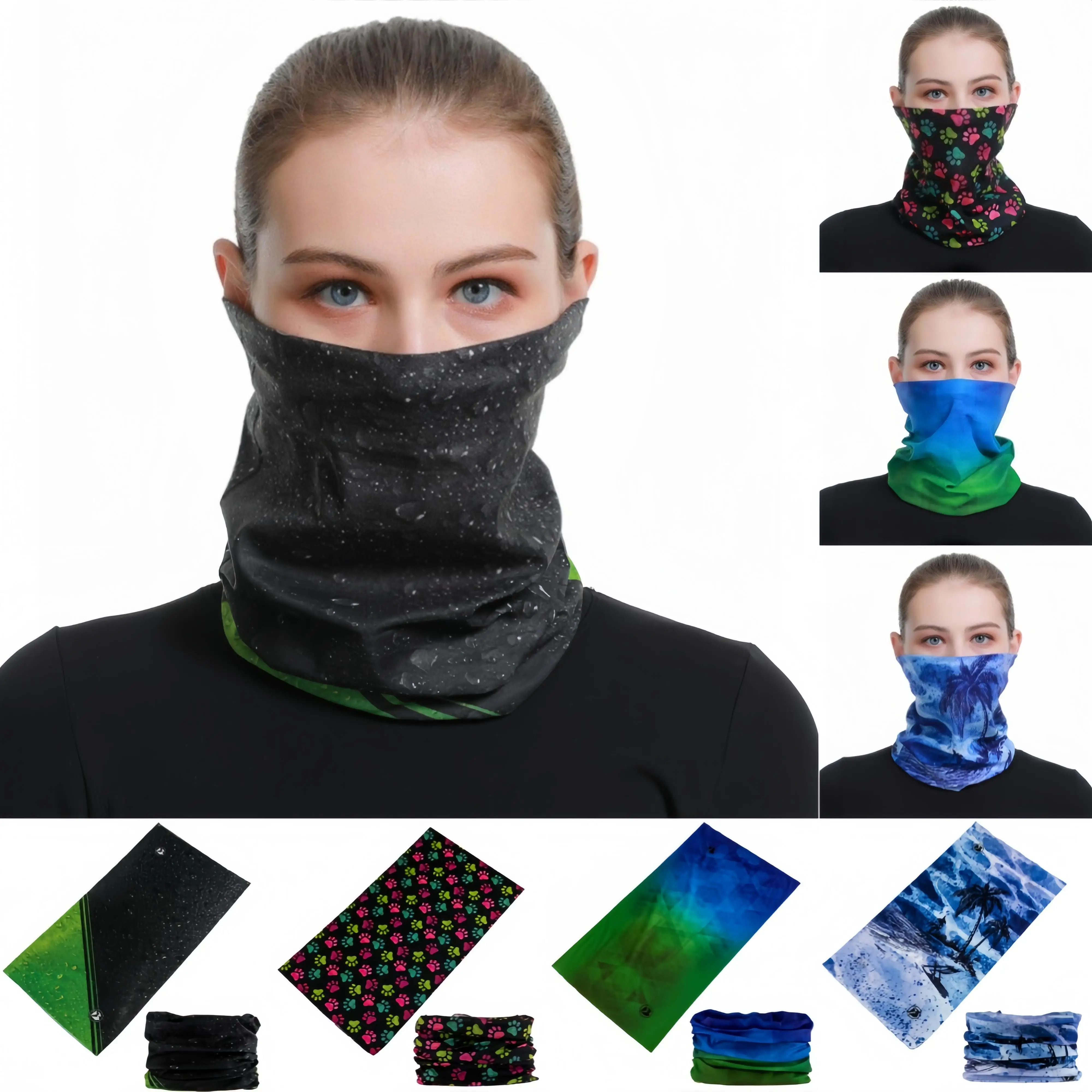 2024 Creative 3D Water Drop Design Sport Face Bandana For Women Men Bicycle Balaclava Cycling Headband UV Protection Neck Scarf