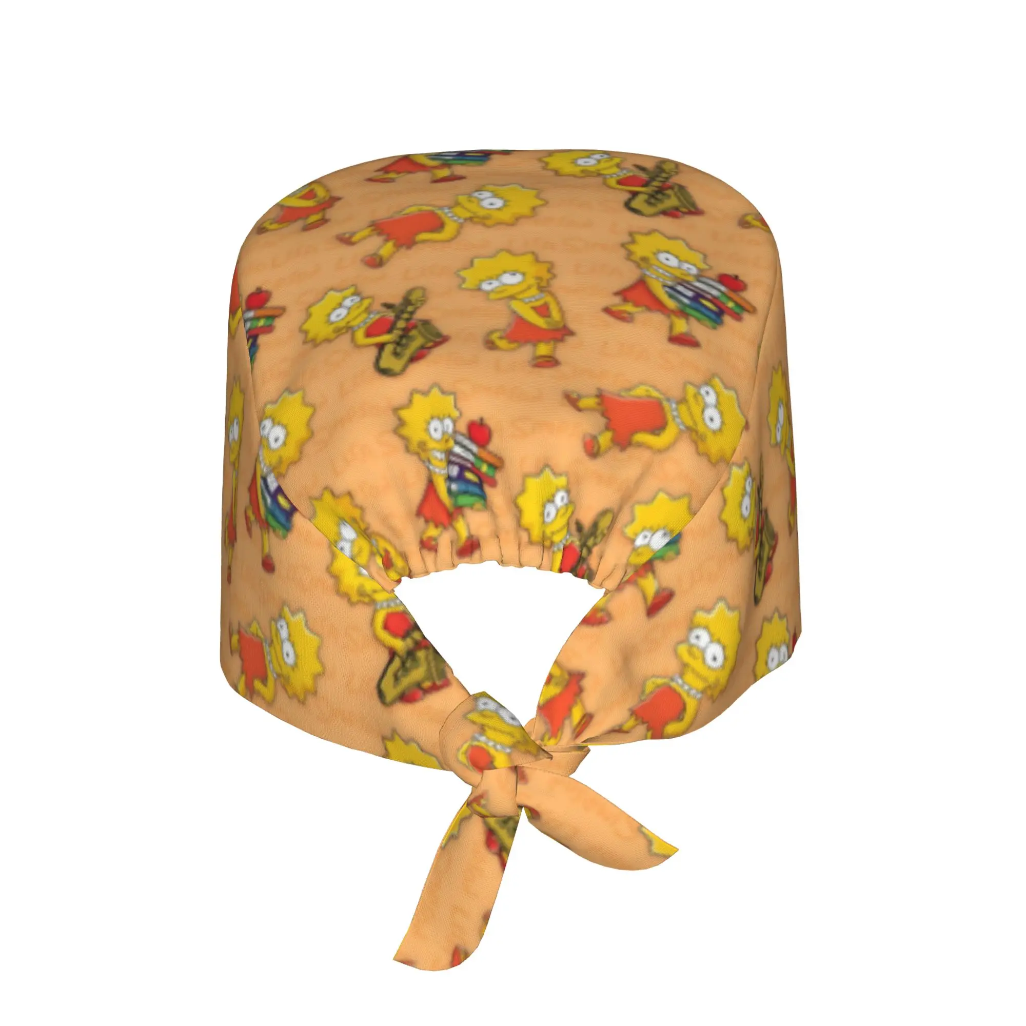 Custom S-Simpsoned Cartoon Medical Staff Scrubs Hat Unisex Homer Manga For Chef Hat Scrub Caps