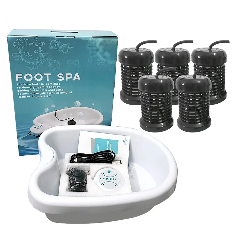 Foot Massager Detox Foot Spa Machine Ionic Detoxifier FootBath Ion Cleanse Plantar Reflexology Pedicure Foot Detox Arrays Tools