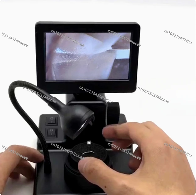 1000X Digital Diamond Girdle Viewer Microscope Camera Diamond Inscription Viewer with 4.3Inch LCD Screen Properties Observer