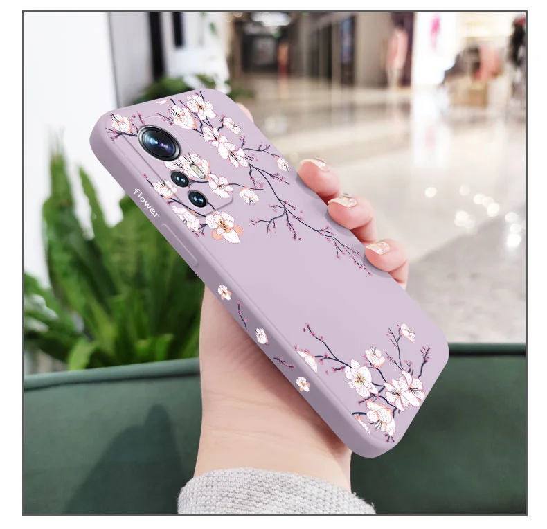 Plum Blossom Phone Case For Xiaomi Mi 14T 14 13 12 13T 12T 12S 11 11T Ultra 10 10T 9 9T 9SE 8 Pro Lite 5G Liquid Silicone Cover