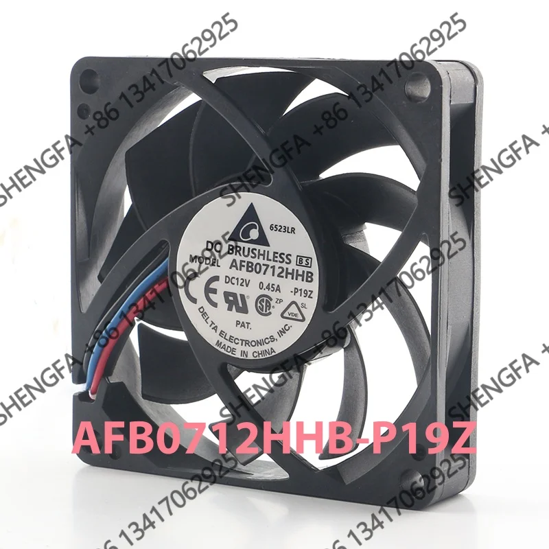 3-wire Inverter Large air Volume Axial Flow Delta 5V 24V 48V DC 12V 0.45A AC EC 7015 70X70X15MM 7CM AFB0712HHB-P19Z Cooling Fan