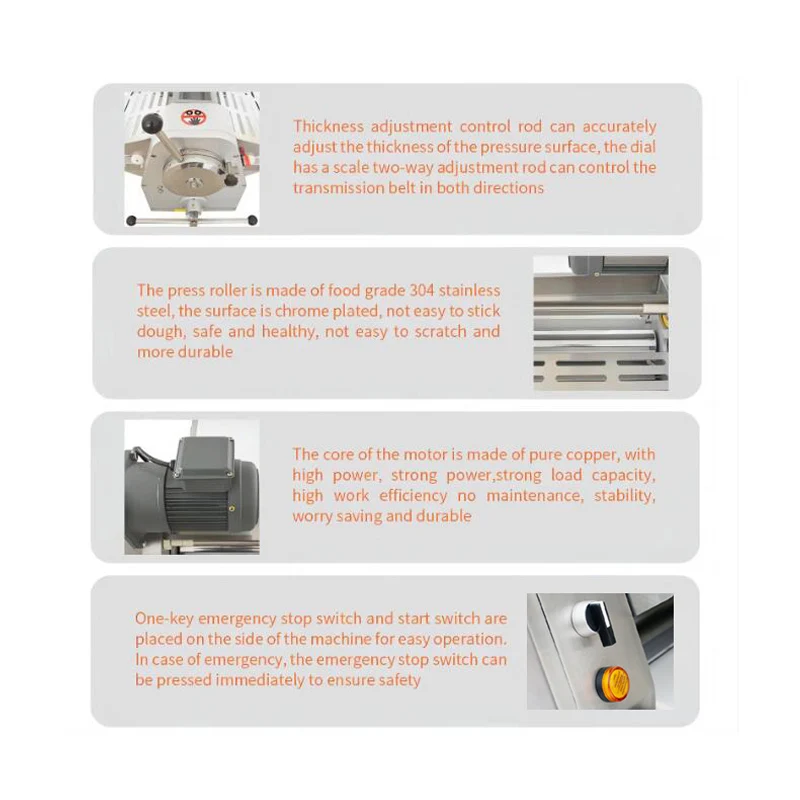 Коммерческая машина для формования теста для пиццы из нержавеющей стали, машина для производства слоеного теста с пружинным рулоном