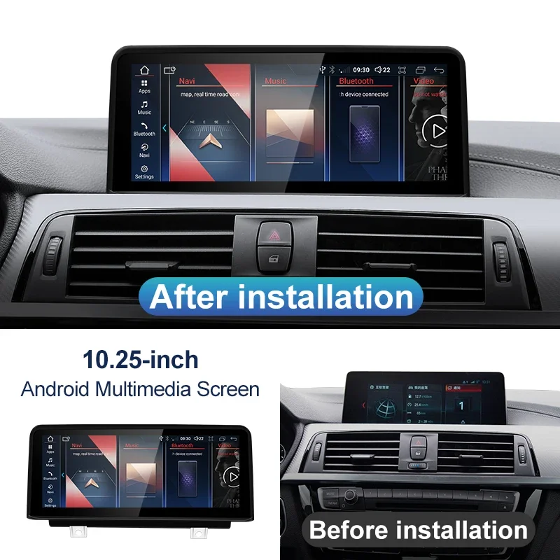 10.25 Inch Carplay 4G Android14 MTK8581 Car Stereo Multimedia for F30 F31 F32 F33 EVO Radio AUTO Bluetooth